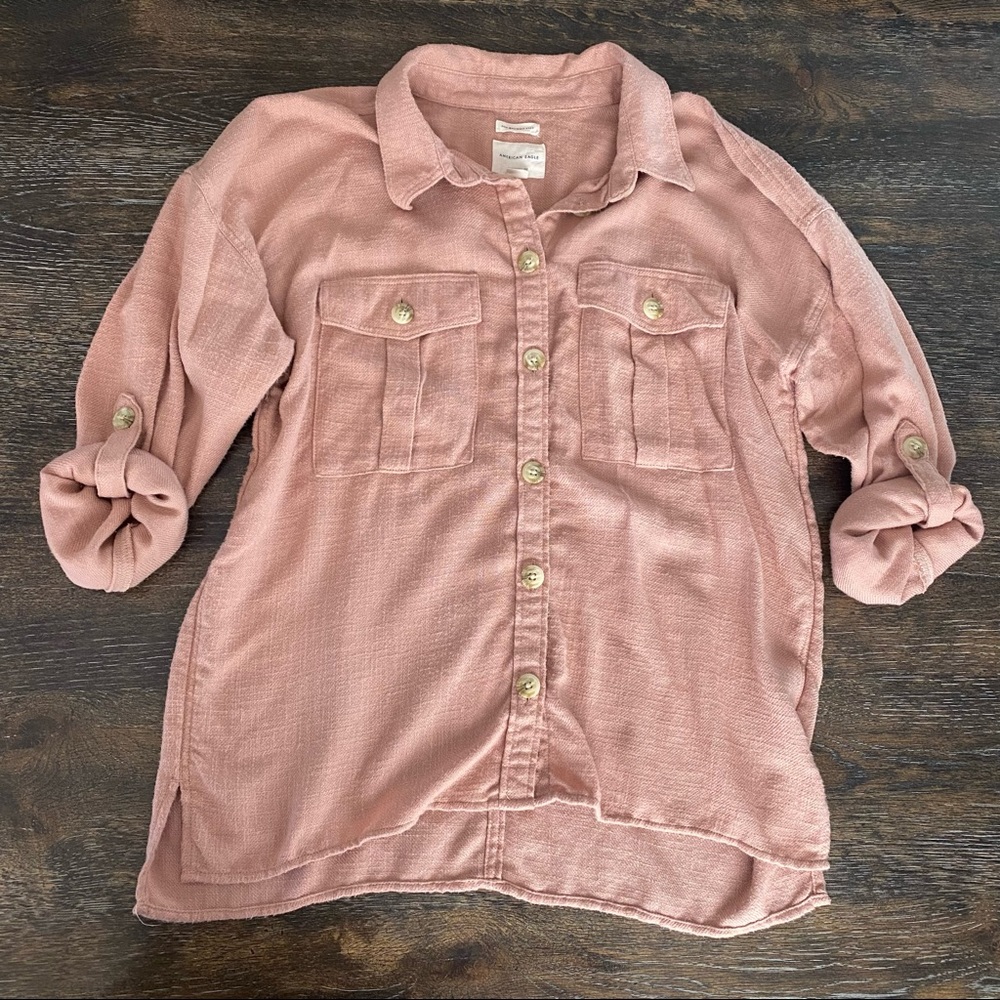 AMERICAN EAGLE oversized soft long sleeve button down